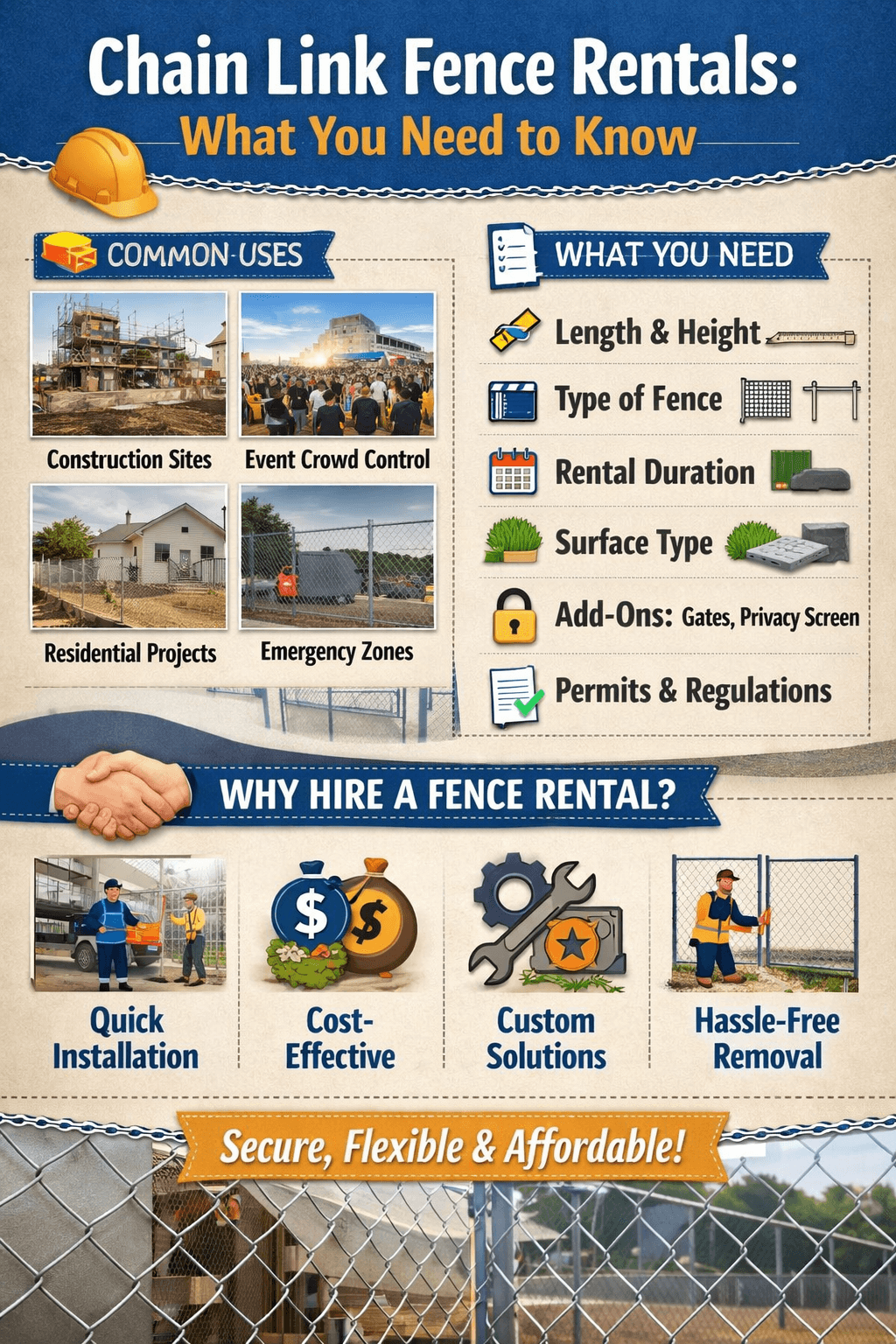When to Hire Chain Link Fence Rentals | FenceRentalService